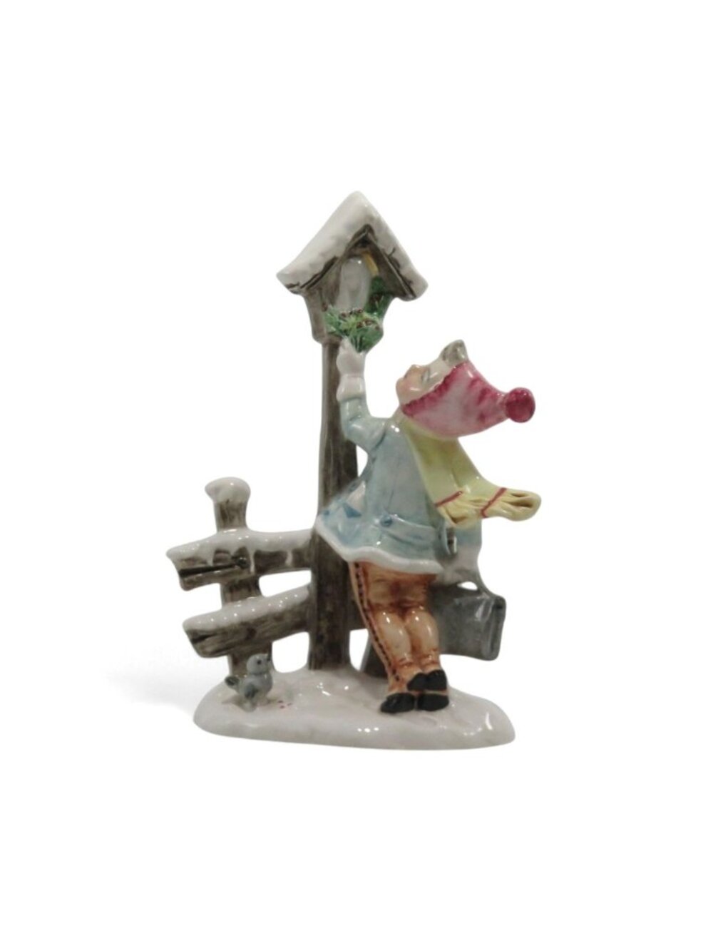Fontanini Child and Bird in Country #541 Italy Vintage Figurine 8.7"